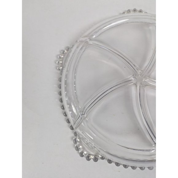 Imperial Glass Candlewick Clear 5 Part Divided Relish Dish 11" Vintage - Picture 6 of 7
